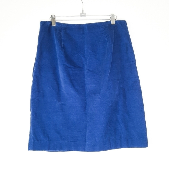 Boden Blue Velvet Embroidered Skirt 8L - Picture 3 of 4